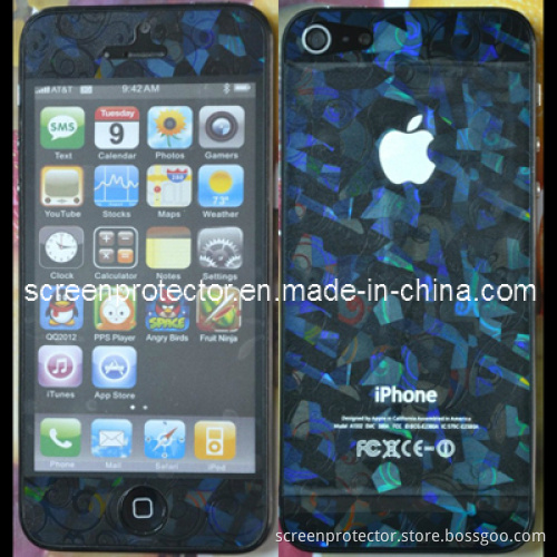 3D Color Flower Design for iPhone 5 Front and Back